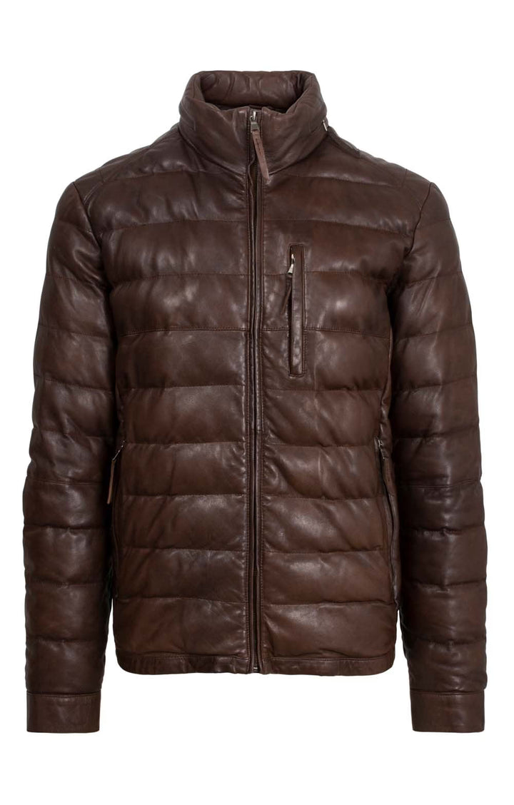 Men's Padded Nappa Leather Jacket
