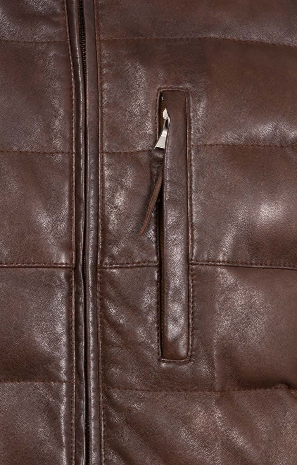 Men's Padded Nappa Leather Jacket