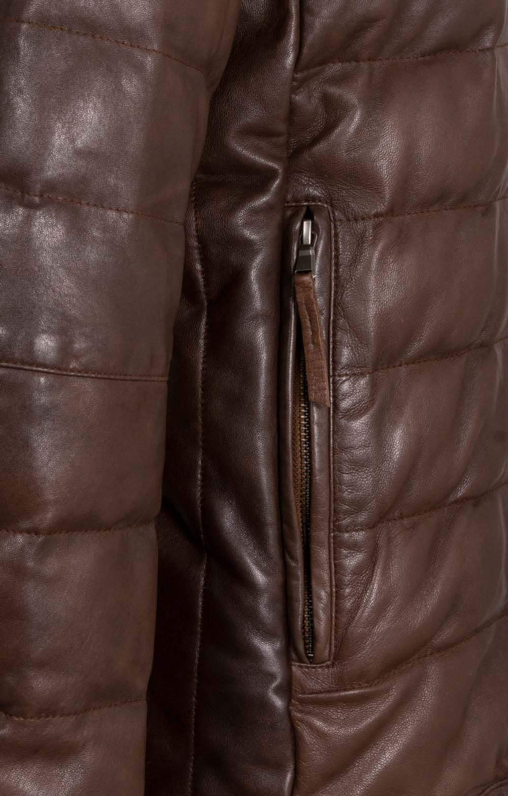 Men's Padded Nappa Leather Jacket