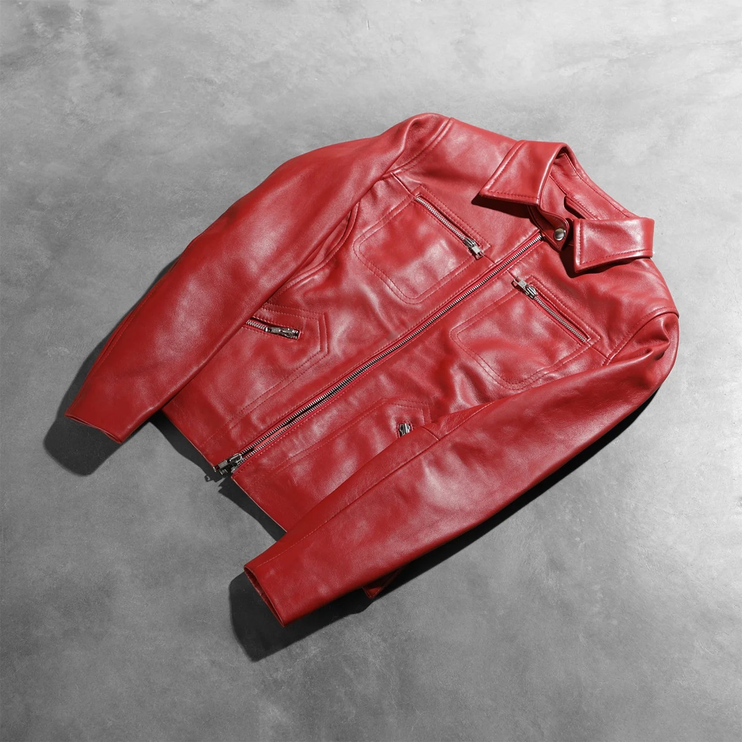 Tomachi Red Leather Jacket