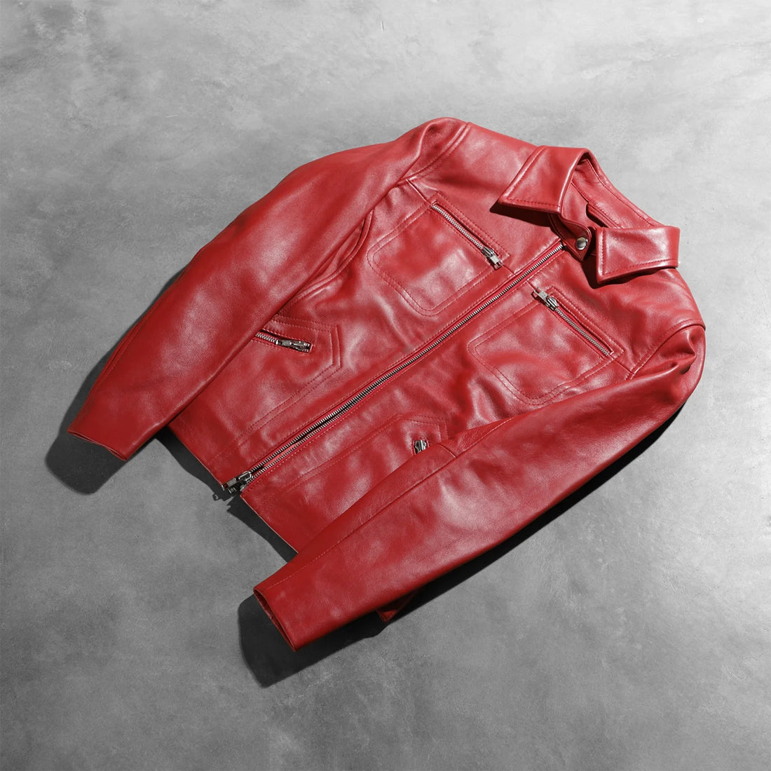 Tomachi Red Leather Jacket