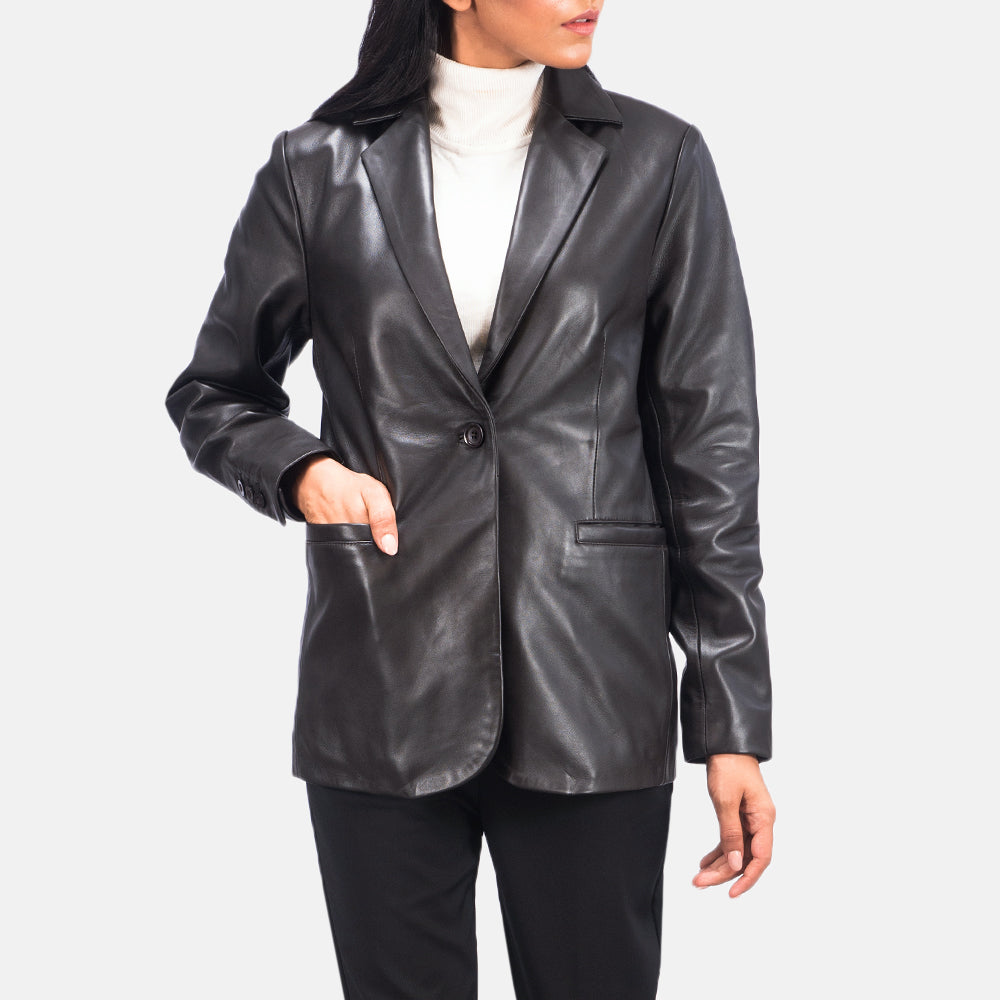 Orderly Classic Leather Blazer