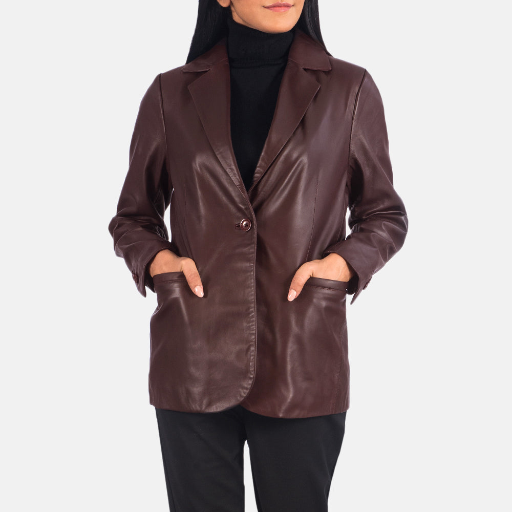 Orderly Classic Leather Blazer