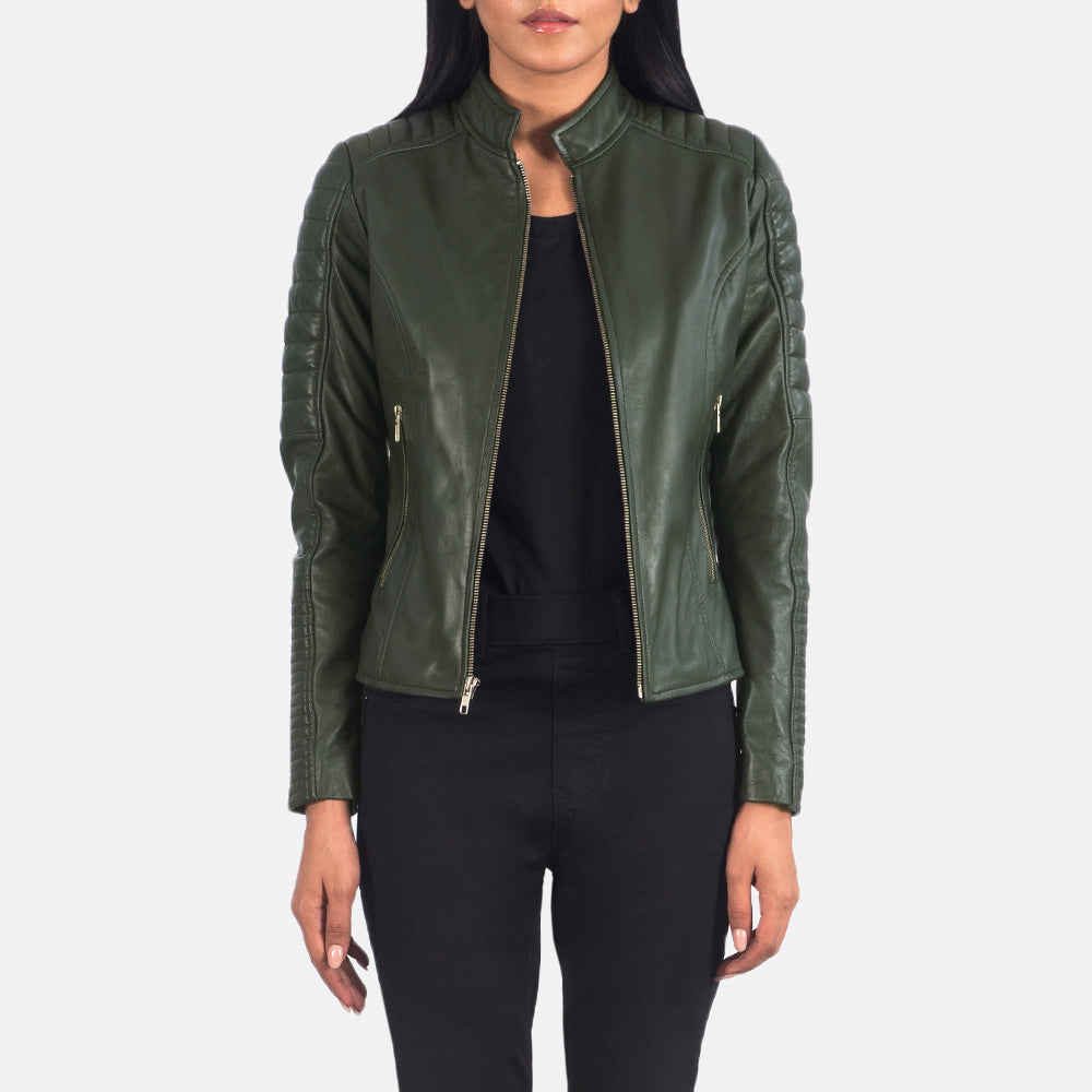 Arya Quilted Leather Biker Jacket