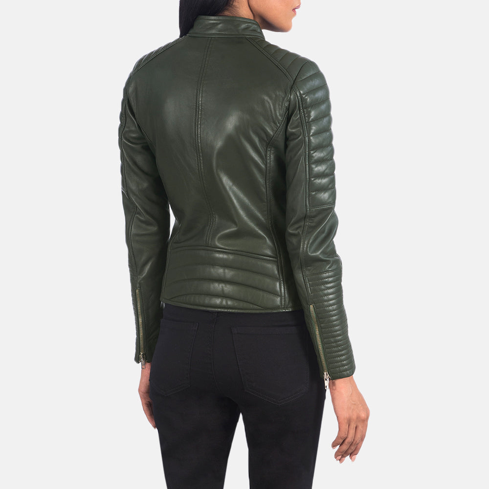 Arya Quilted Leather Biker Jacket