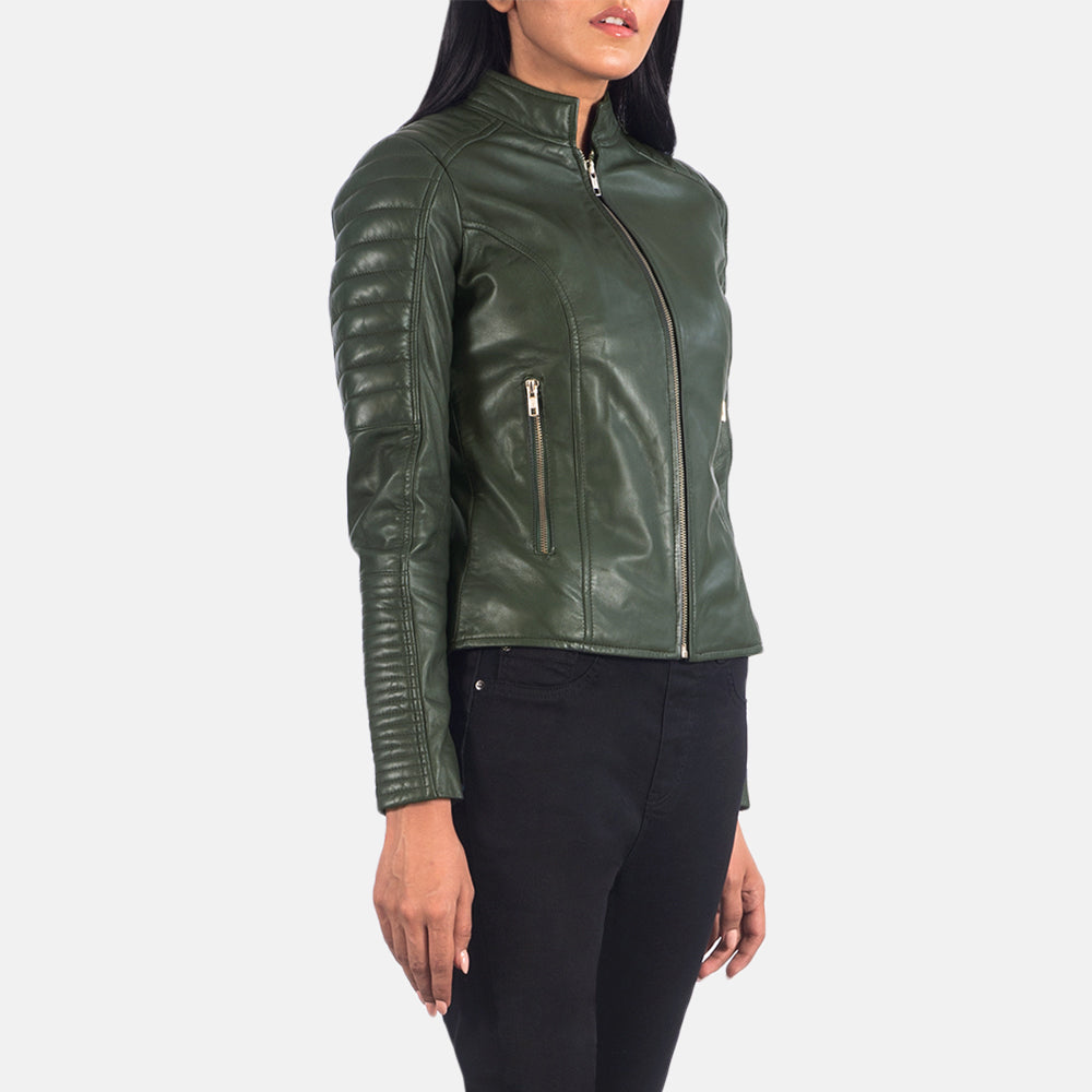 Arya Quilted Leather Biker Jacket
