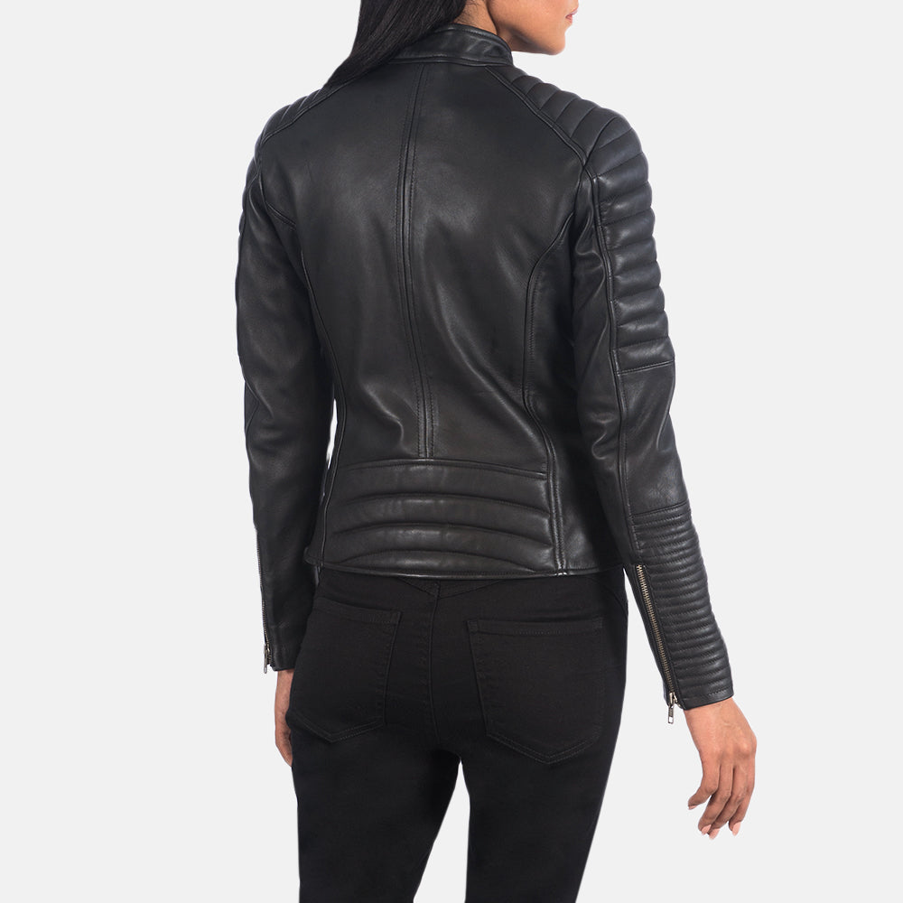 Arya Quilted Leather Biker Jacket