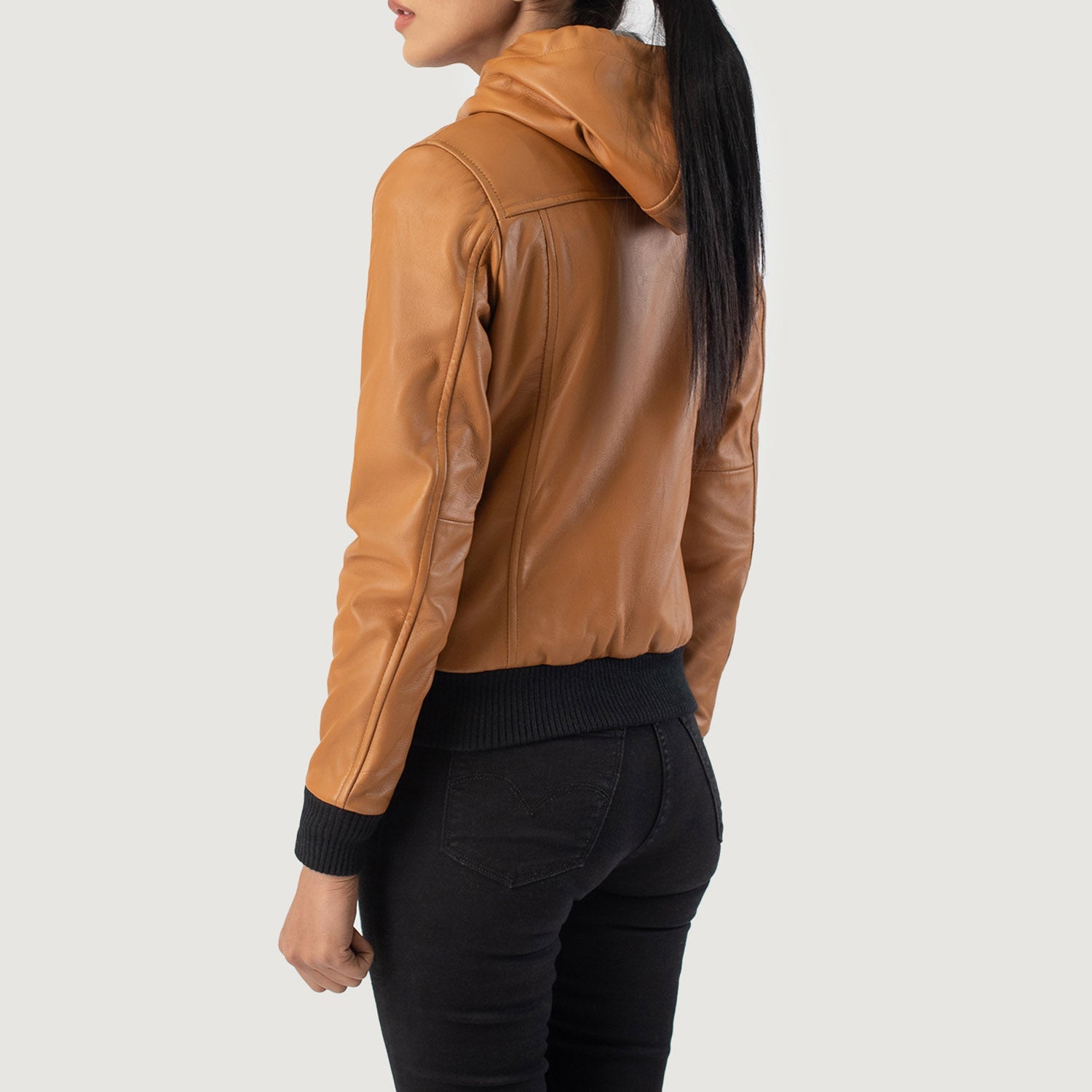 Blaze Hooded Leather Bomber Jacket