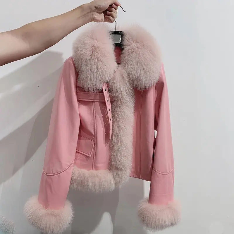 FurVouge Leather Coat