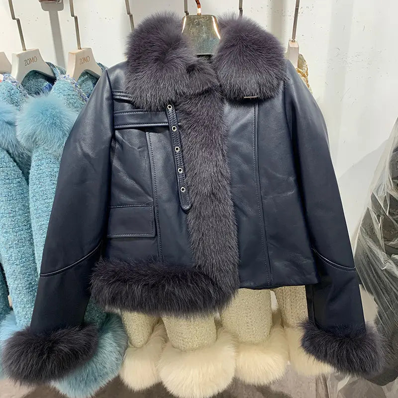 FurVouge Leather Coat