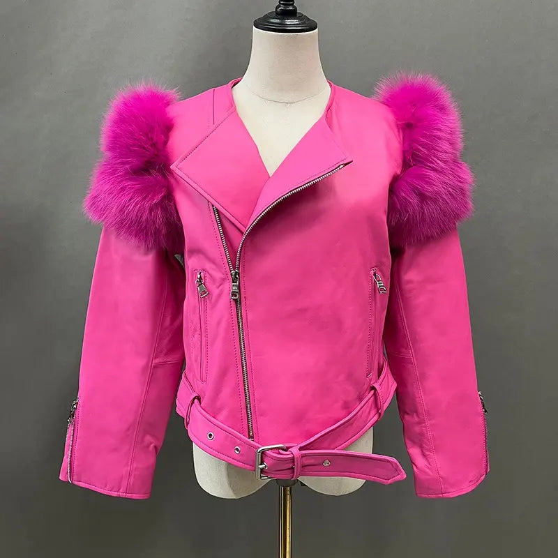 Furlegence Leather Jacket