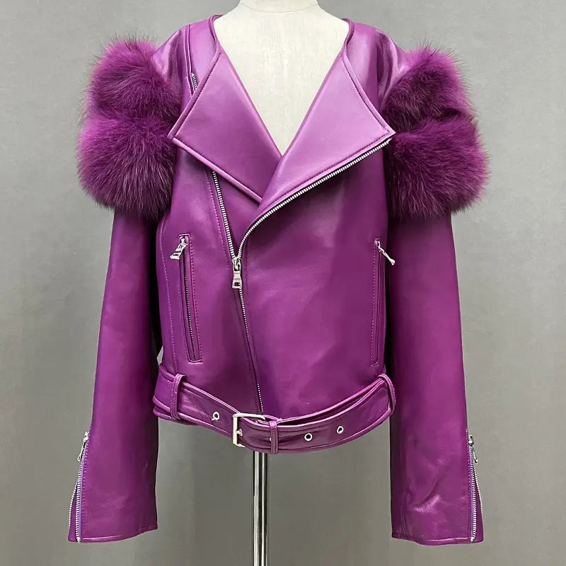 Furlegence Leather Jacket