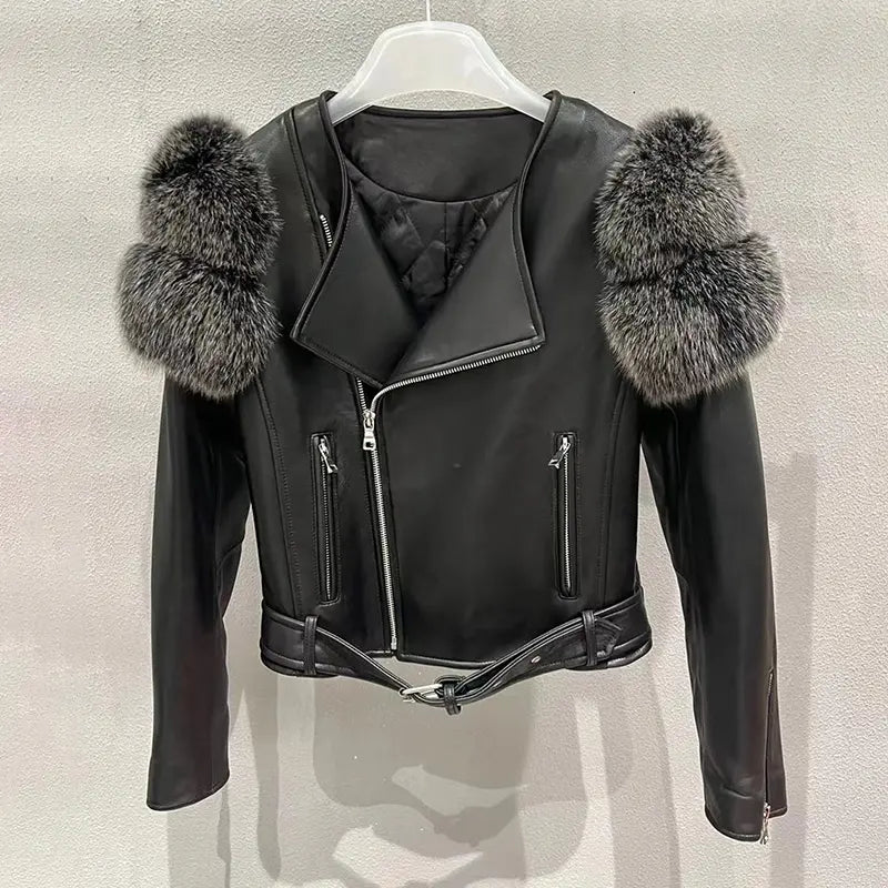 Furlegence Leather Jacket