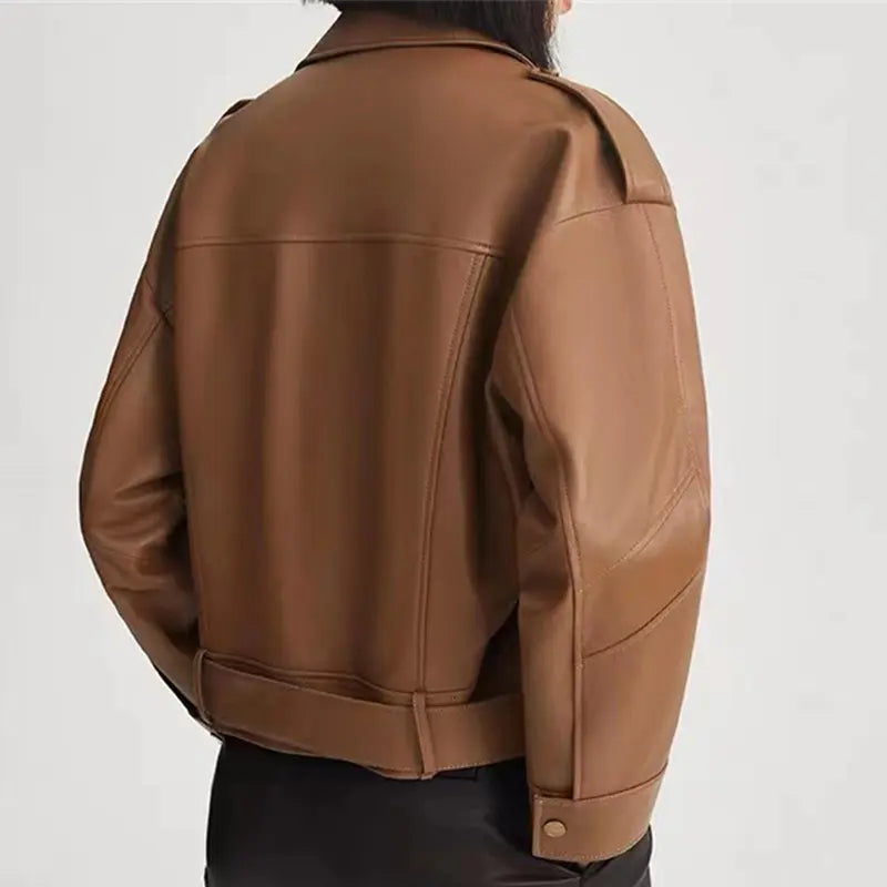 Noir Leather Biker Jacket