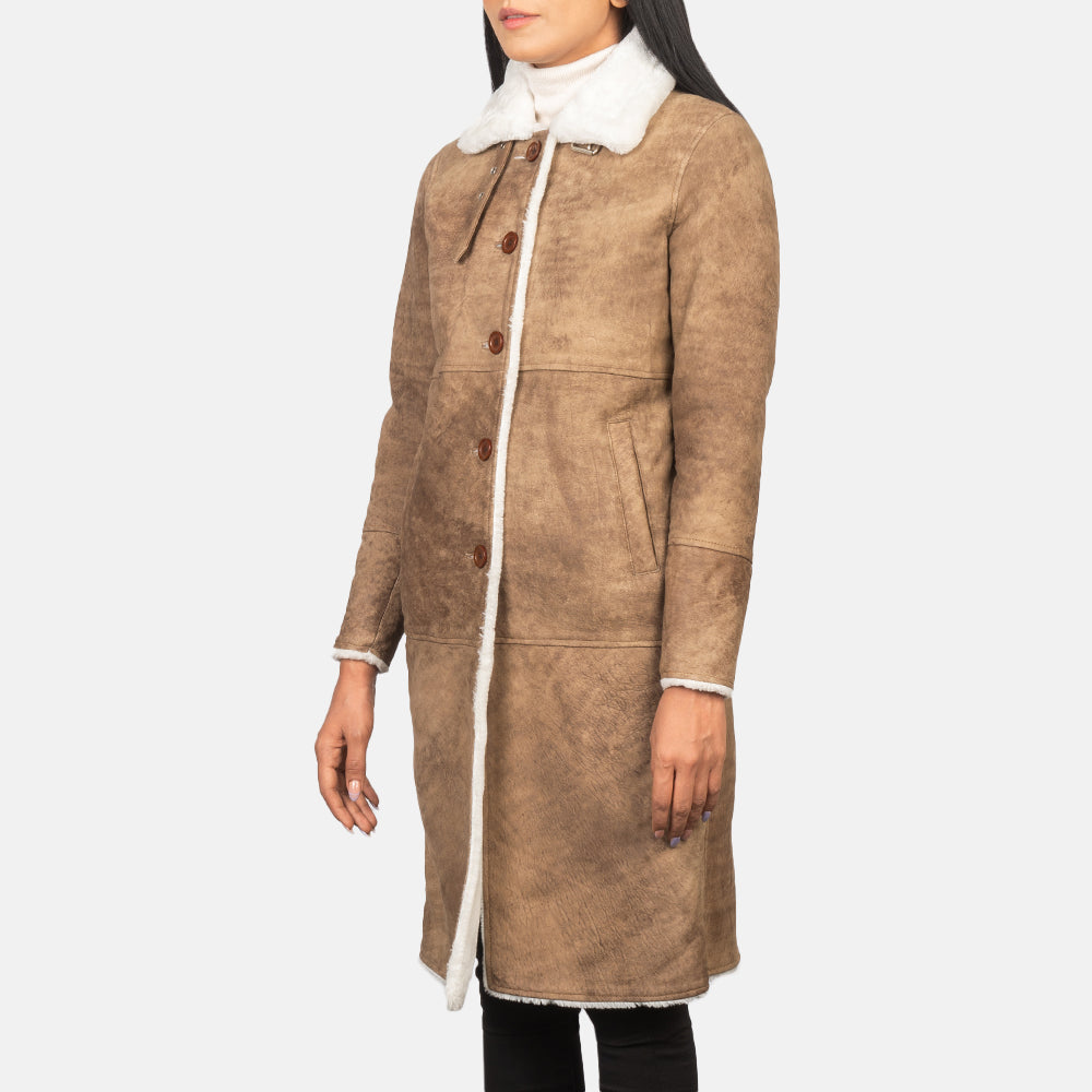 Plush Shearling Leather Coat
