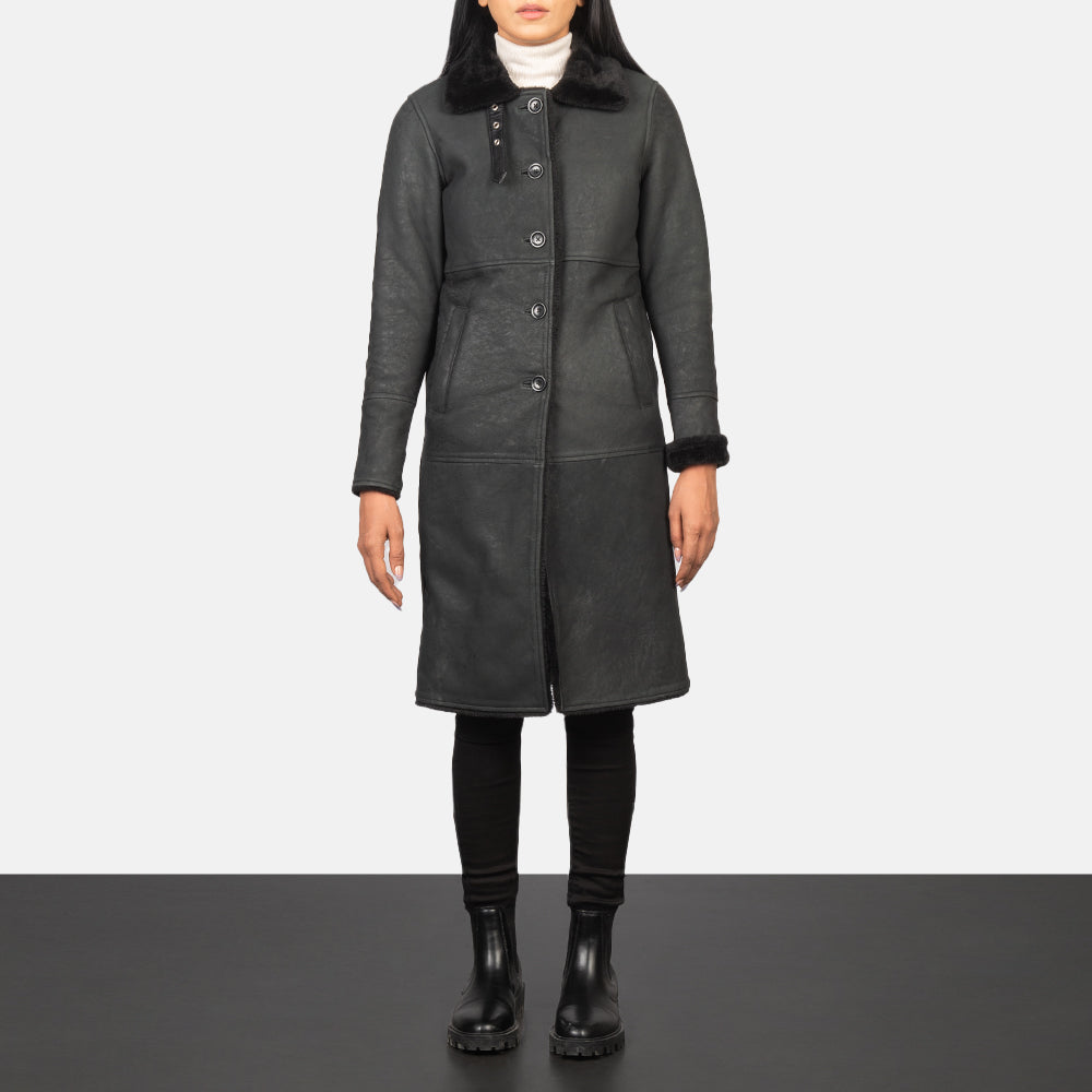 Plush Shearling Leather Coat