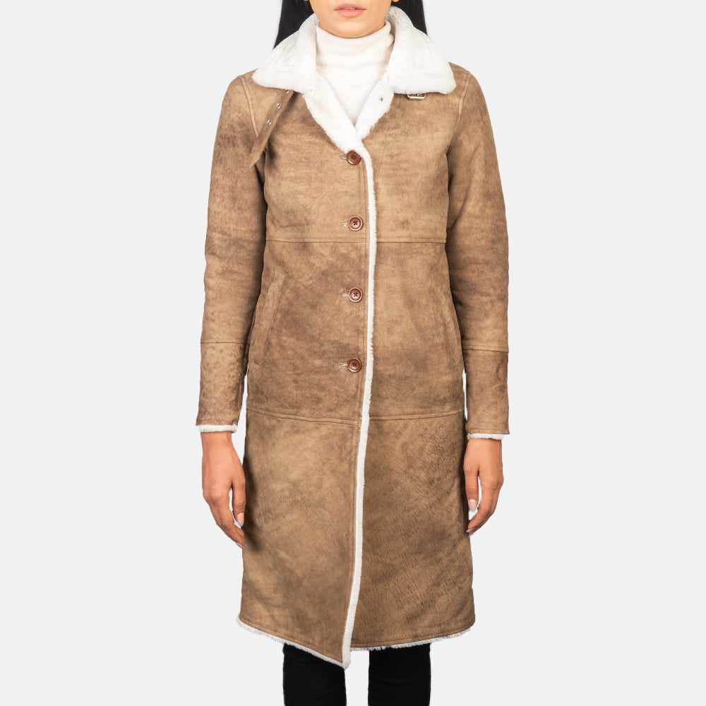 Plush Shearling Leather Coat