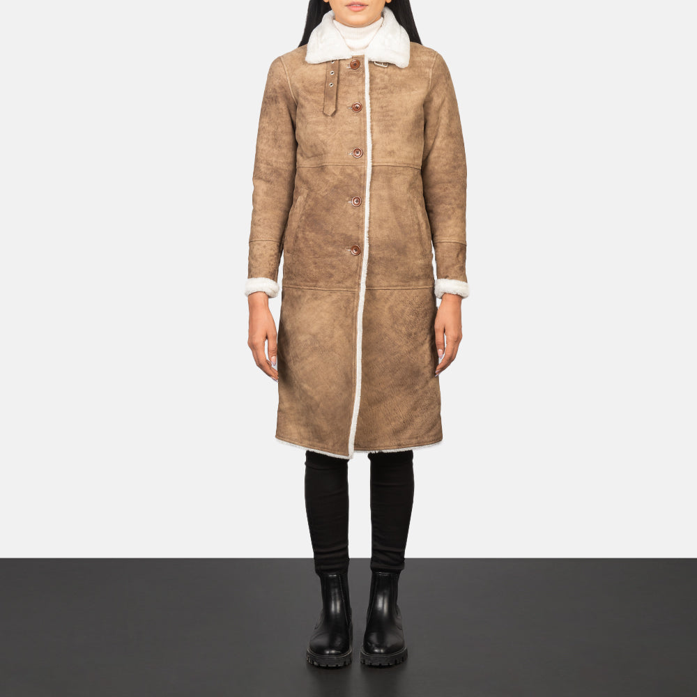 Plush Shearling Leather Coat