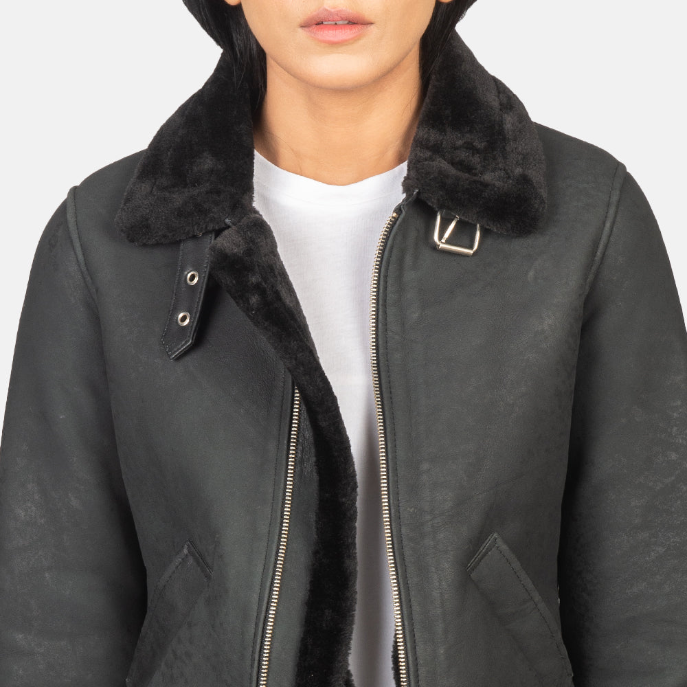 Refinement Leather Bomber Jacket
