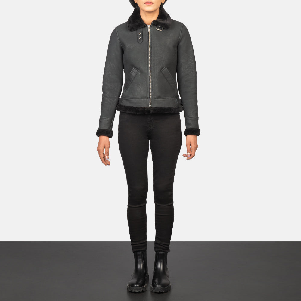 Refinement Leather Bomber Jacket