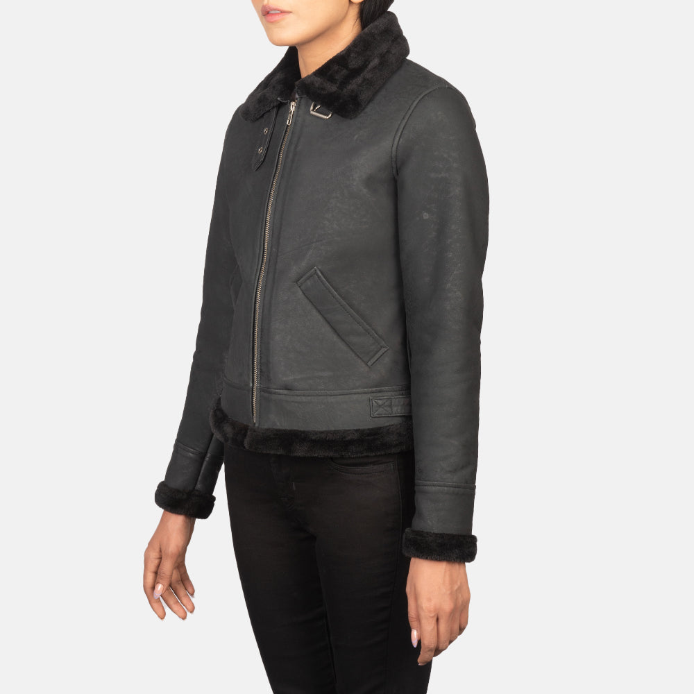 Refinement Leather Bomber Jacket