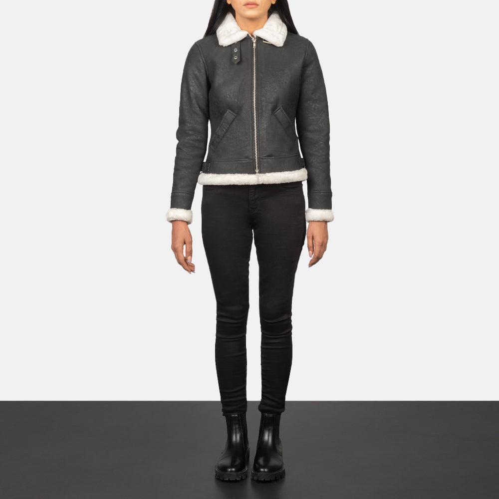 Refinement Leather Bomber Jacket