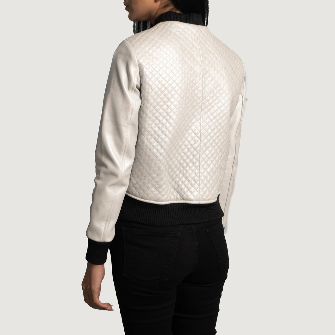 Roxy Silver Leather Bomber Blazer
