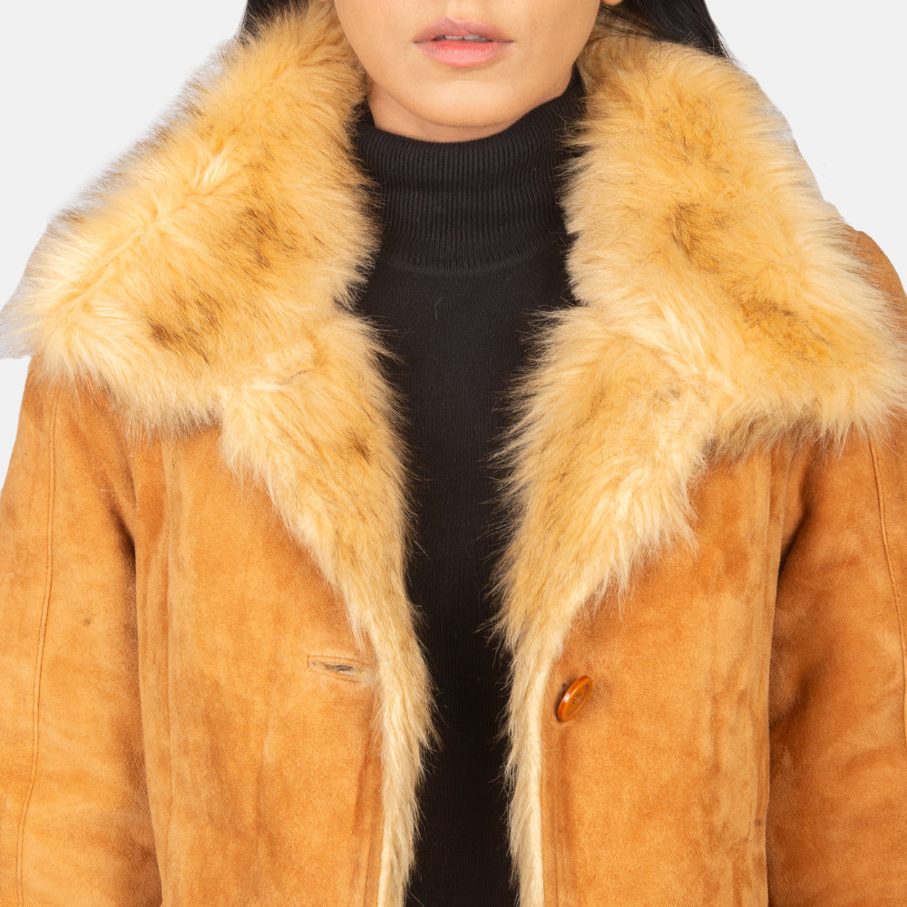 Ruler Shearling Leather Coat