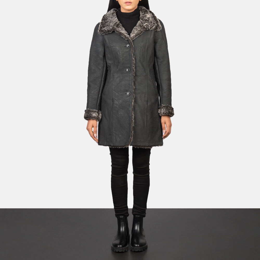 Ruler Shearling Leather Coat