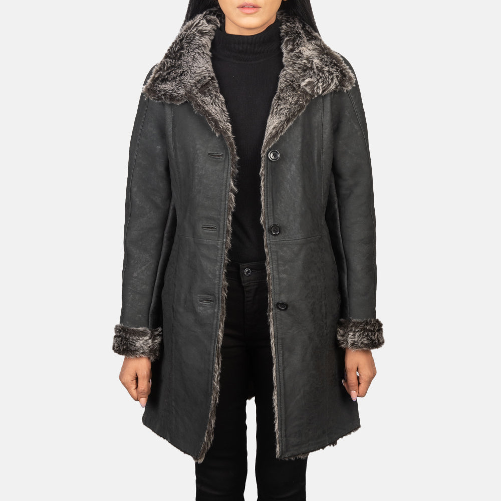 Ruler Shearling Leather Coat