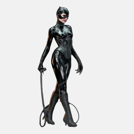 Faux leather catwomen costume