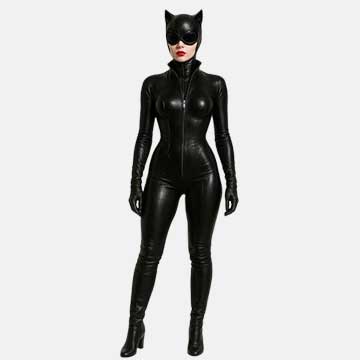 Black Leather Catwoman Costume - Full Body