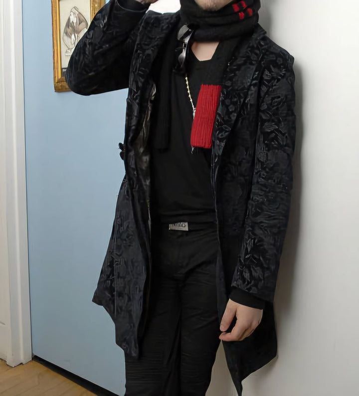 Custom Darren Povall Velvet Fabric Coat