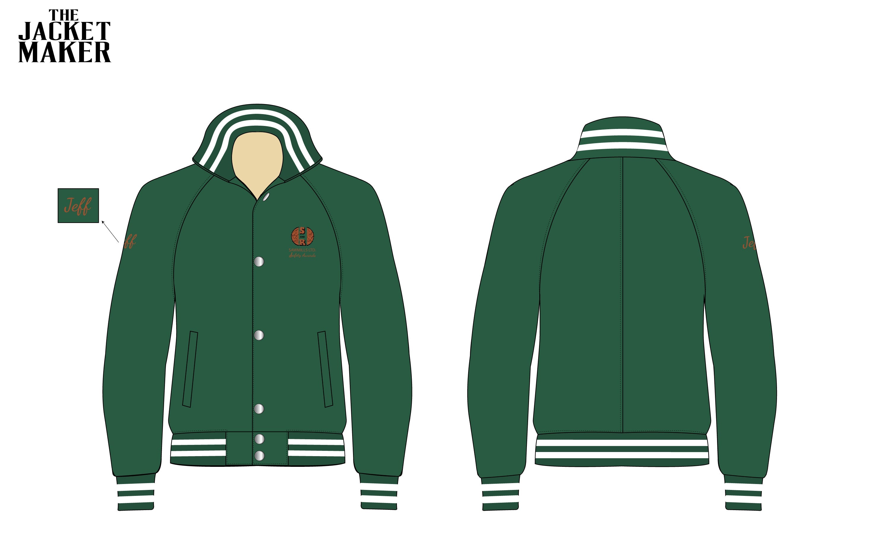 Custom Jeff Sr Saw Mills Bomber Jacket