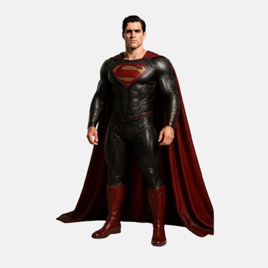 Black Leather Hero Suit Superman